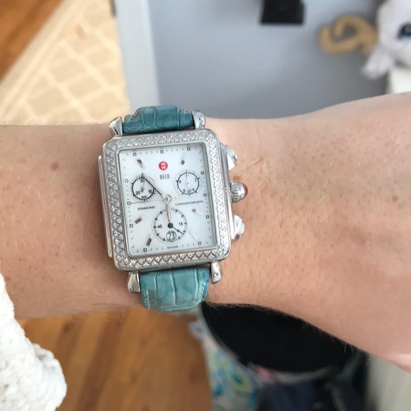 ✨LIKE NEW✨Michele Deco Watch w/Diamonds main image 5